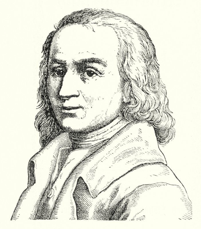 Matthias Claudius, niemiecki poeta i dziennikarz (grafika) autorstwa German School