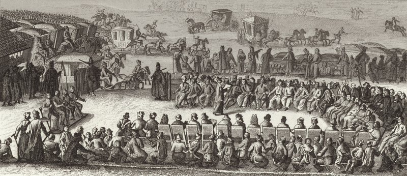 Posiedzenie Zgromadzenia Narodowego RP. Ilustracja do Atlasu Bilder (grawerowanie) autorstwa German School