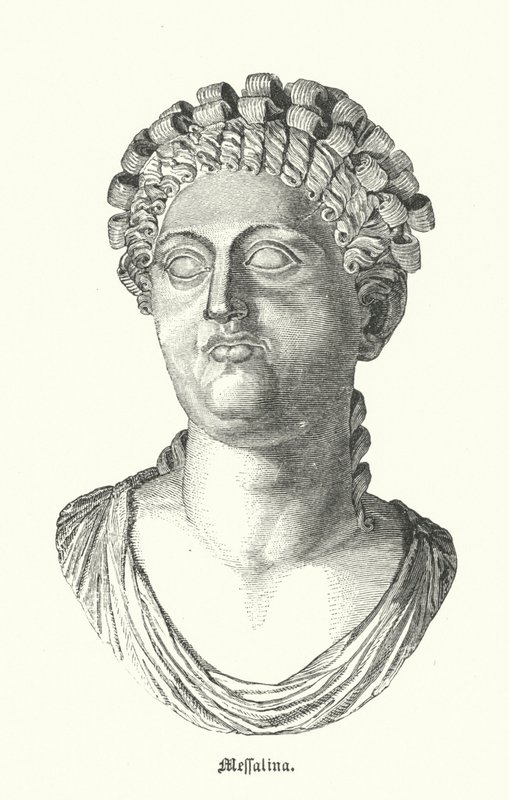 Messalina, trzecia żona cesarza rzymskiego Klaudiusza (rycina) autorstwa German School