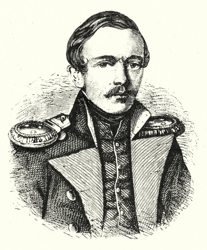Michaił Lermontow, rosyjski poeta, pisarz i malarz autorstwa German School