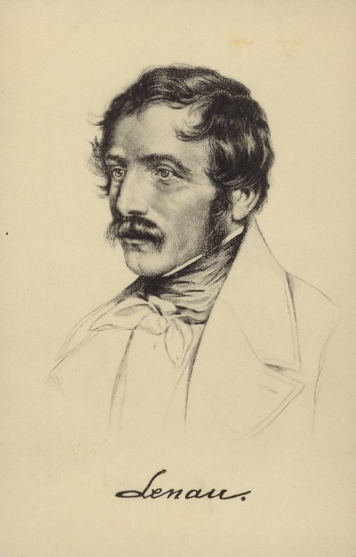 Nikolaus Lenau (1802-1850), austriacki poeta (litografia) autorstwa German School