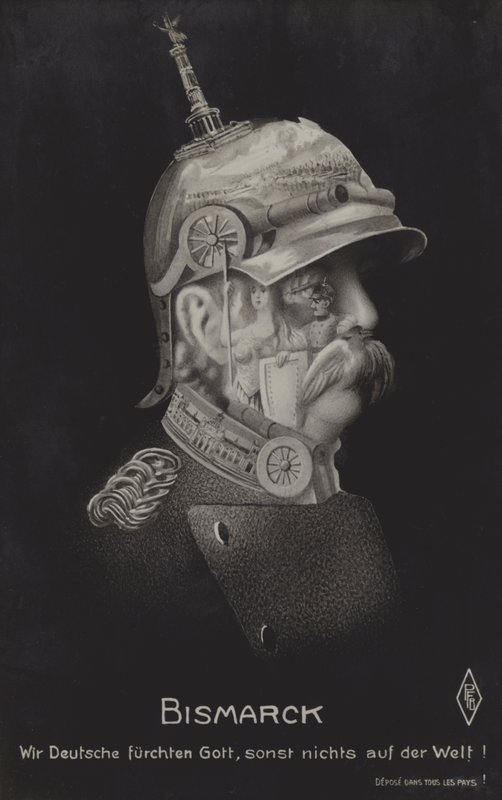 Otto von Bismarck, niemiecki mąż stanu (zdjęcie czarno-białe) autorstwa German School