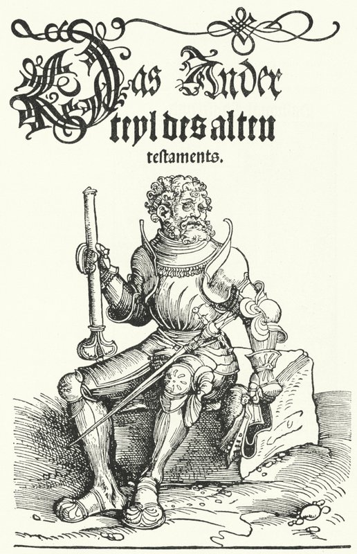 Strona z pierwszego wydania Starego Testamentu Lutra (rycina) autorstwa German School