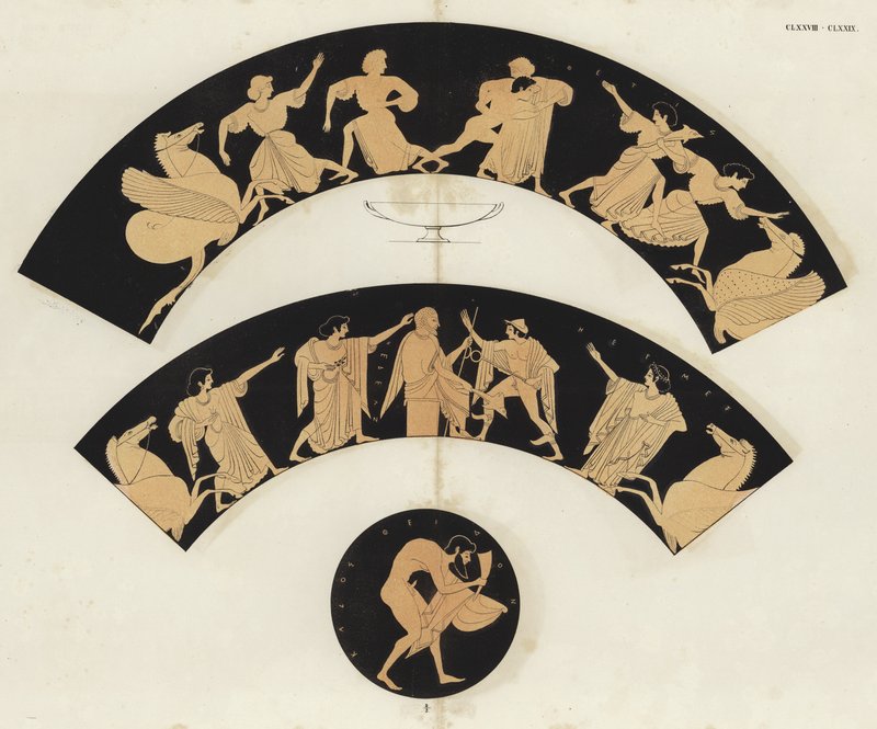 Peleus i Tetyda autorstwa German School