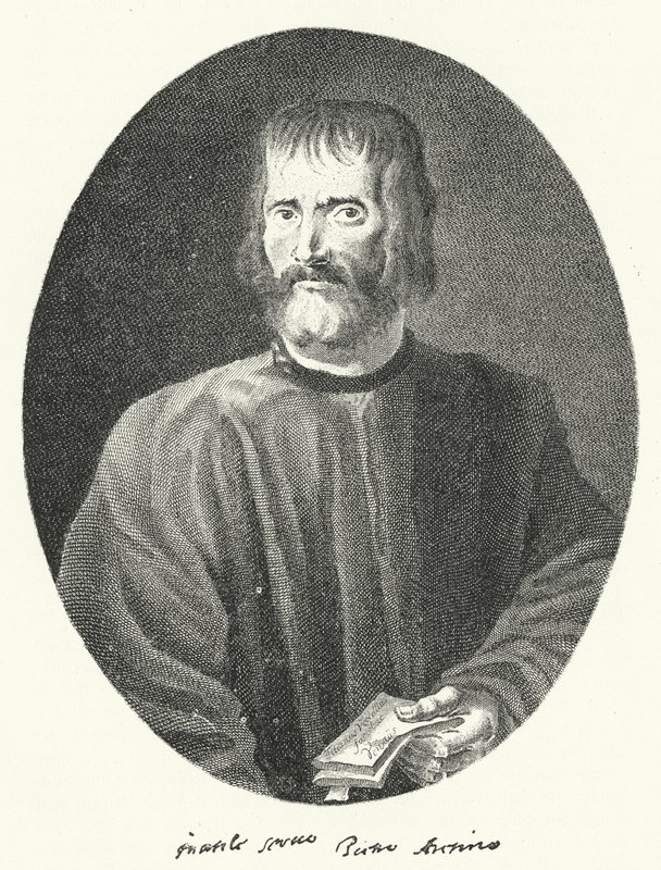 Pietro Aretino, włoski poeta i pisarz (grafika) autorstwa German School