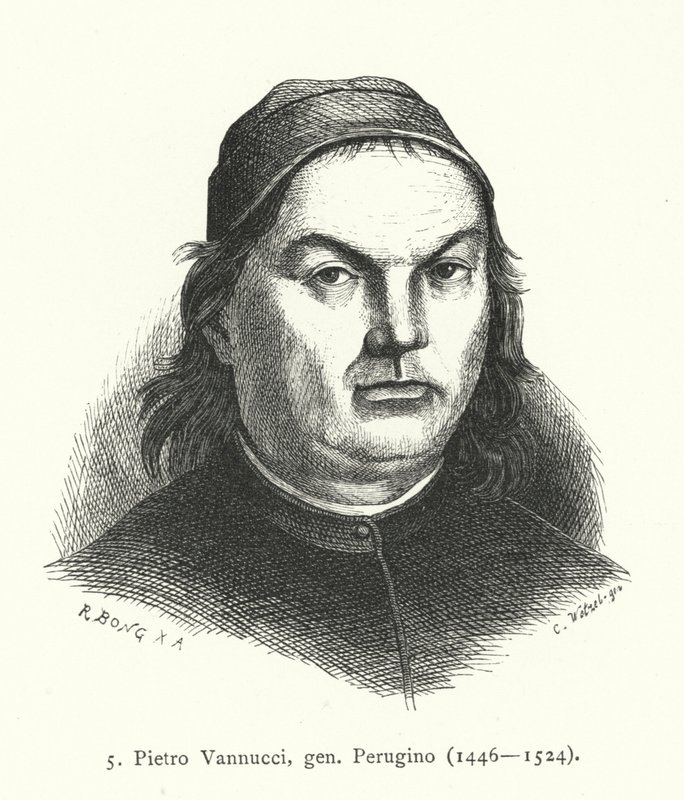 Pietro Perugino, włoski artysta renesansu (grafika) autorstwa German School