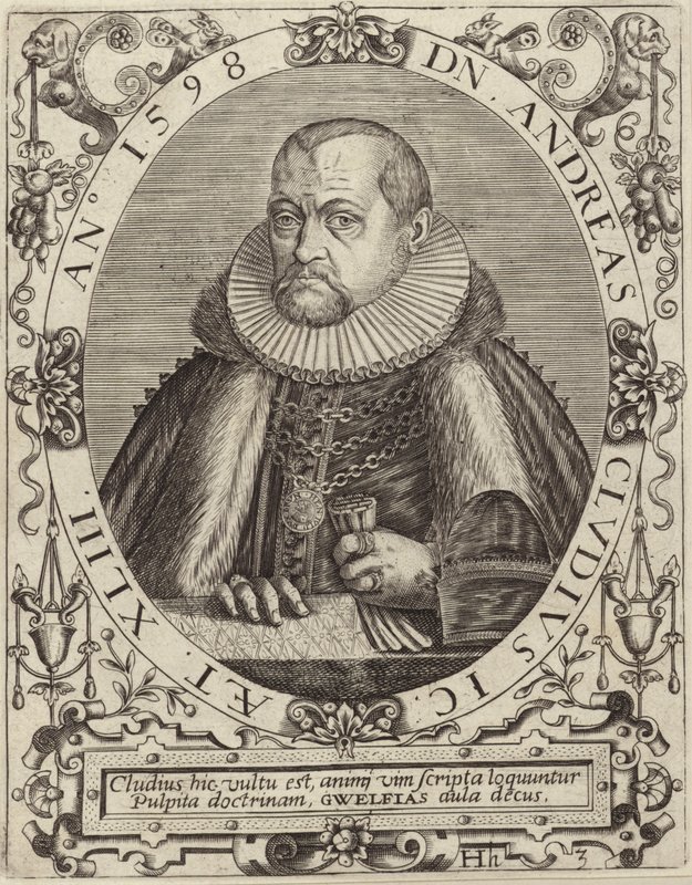 Portret Andreasa Cludiusa autorstwa German School