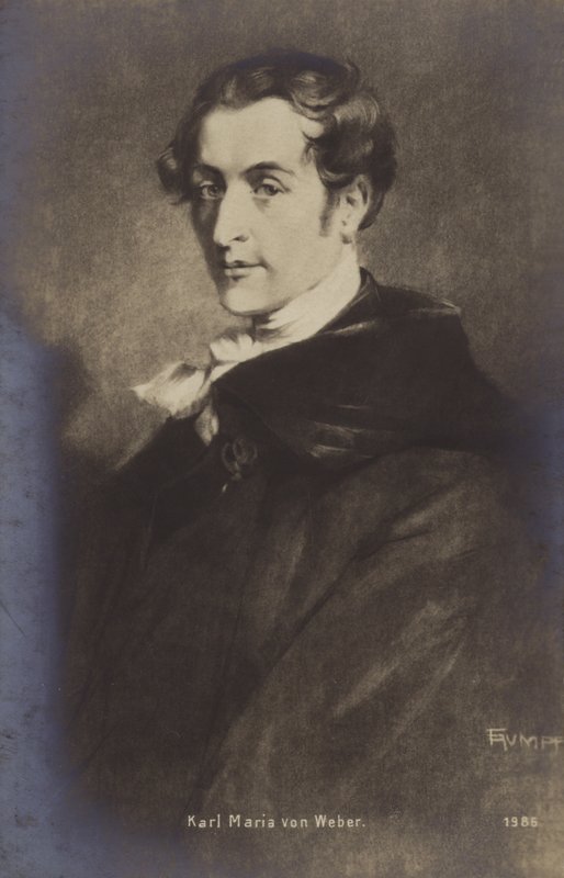 Portret Carla Marii von Weber autorstwa German School
