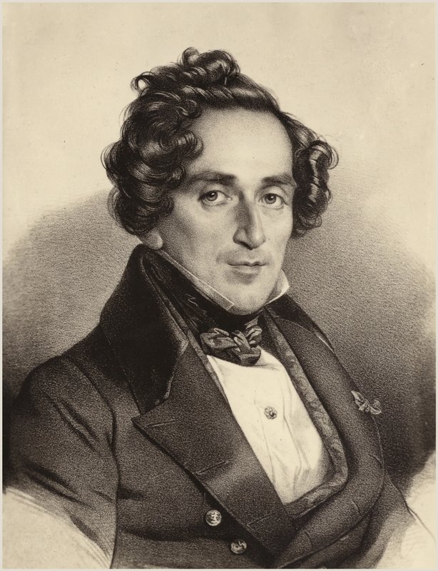 Portret Giacomo Meyerbeera autorstwa German School