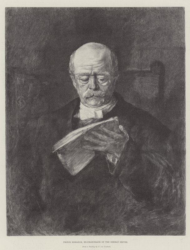 Książę Bismarck, były kanclerz Cesarstwa Niemieckiego (grafika) autorstwa German School