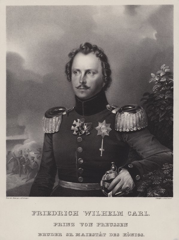 Książę Wilhelm Pruski (1783-1851), brat króla Fryderyka Wilhelma III (lito) autorstwa German School