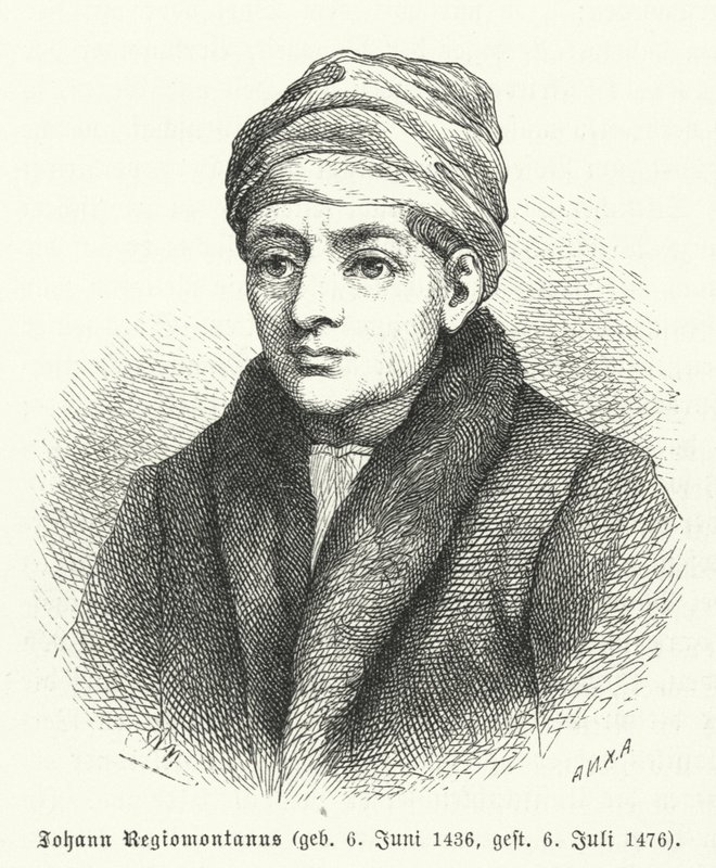 Regiomontanus , niemiecki matematyk i astronom Renesansu (grafika) autorstwa German School