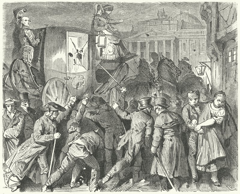 Bunt ludu Brunszwiku przeciwko księciu Karolowi II, 6 września 1830 autorstwa German School