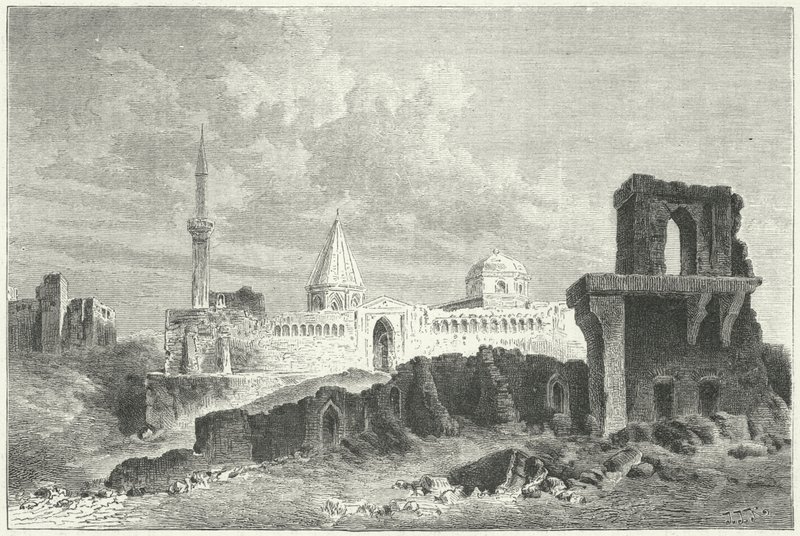 Ruiny Pałacu Seldżuków w Konya, Turcja (rycina) autorstwa German School