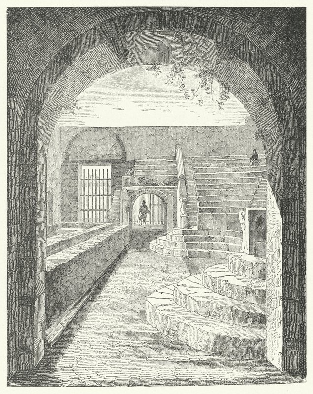 Ruiny Teatru Małego w Pompejach (rycina) autorstwa German School