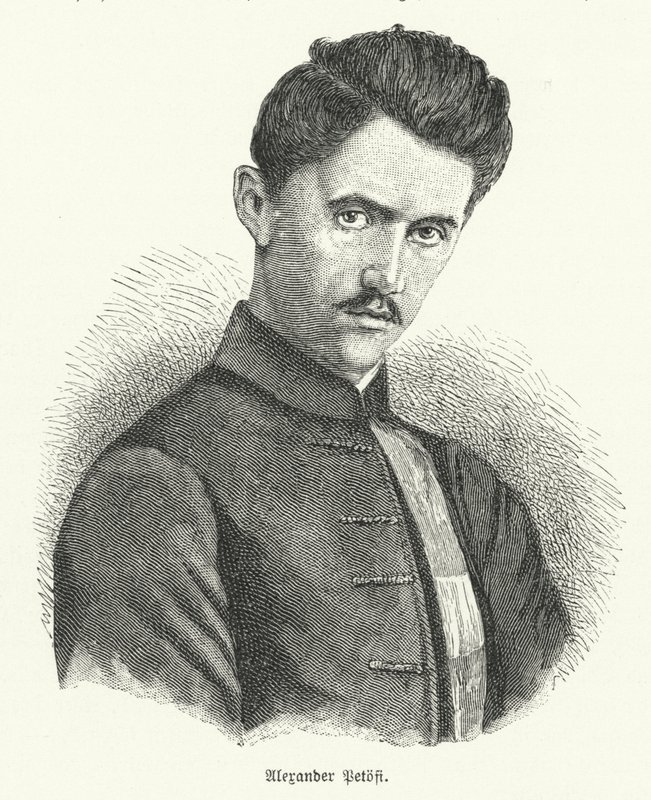Piękny Petofi, węgierski poeta (Litho) autorstwa German School