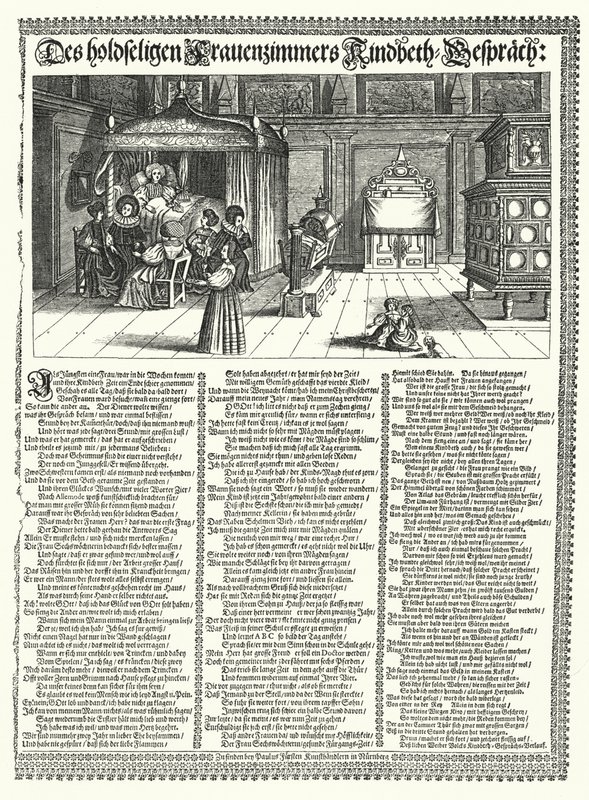 Wiersz satyryczny o plotkach kobiet (grafika) autorstwa German School