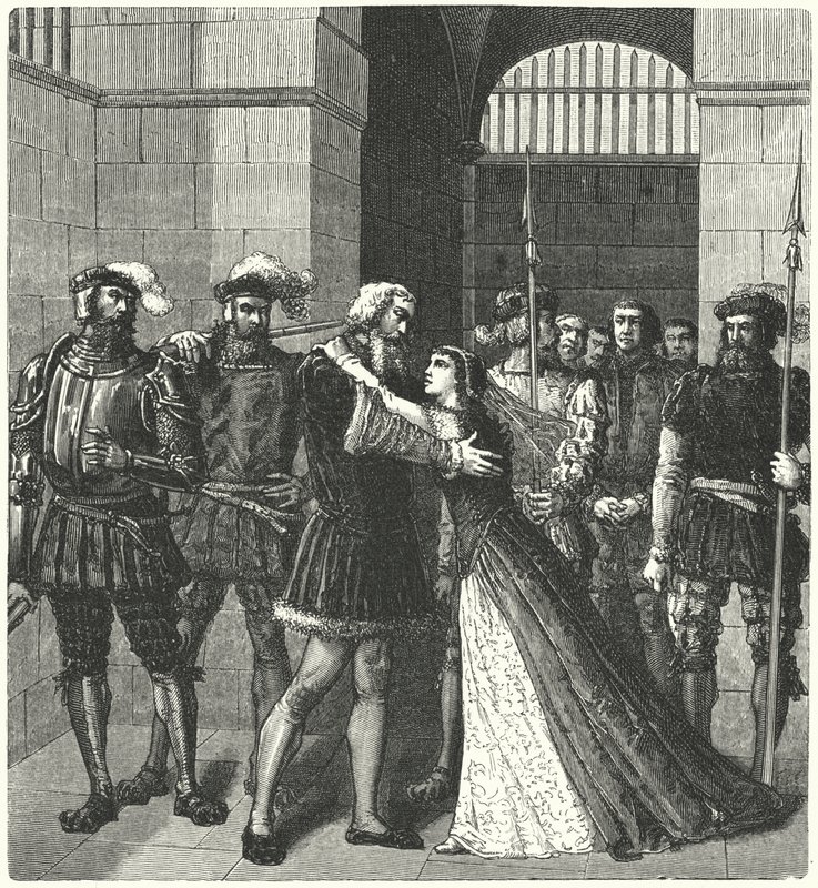 Sir Thomas More żegna się z córką przed egzekucją autorstwa German School