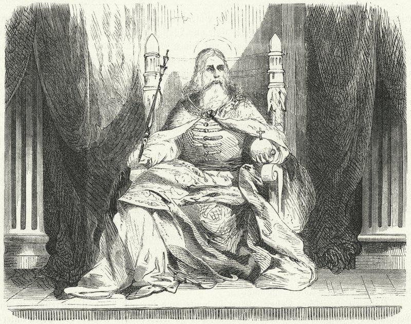 Stefan I, król Węgier (rycina) autorstwa German School