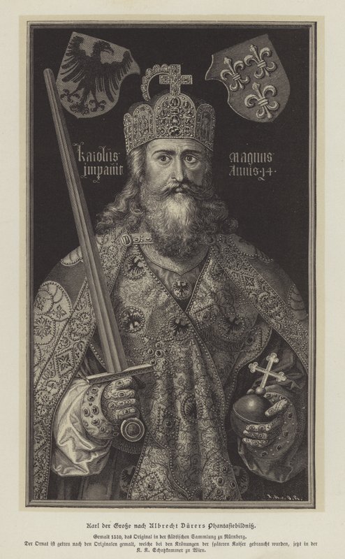 Cesarz Karol Wielki (rycina) autorstwa German School