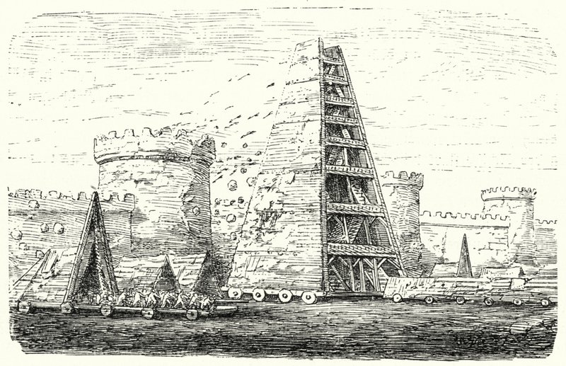 Helepolis Demetriusza I Macedońskiego (rycina) autorstwa German School