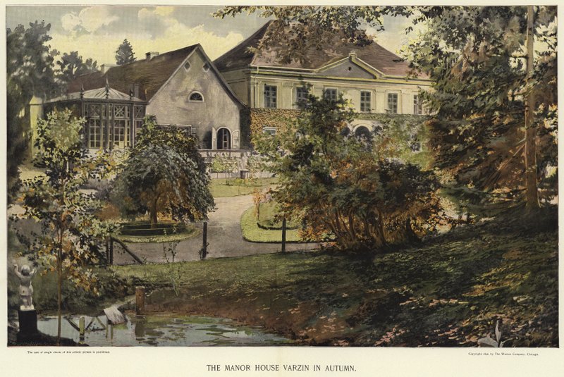 Dwór Varzin jesienią autorstwa German School