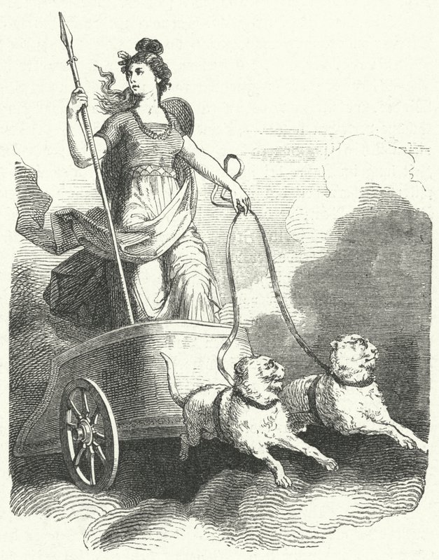 Nordycka bogini Freyja (rycina) autorstwa German School