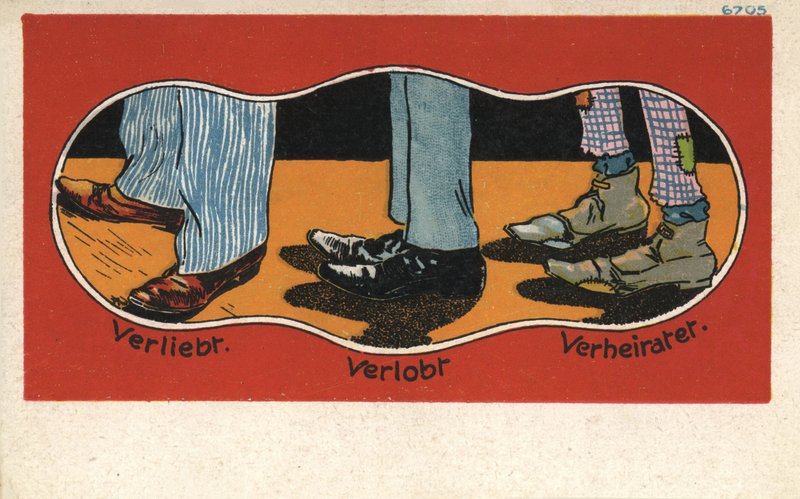 Etapy miłości w butach (kolor lito) autorstwa German School
