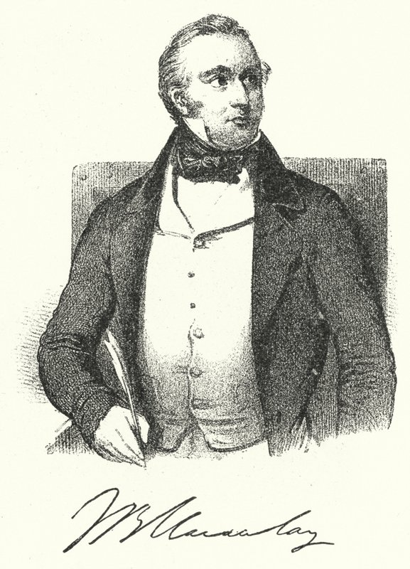 Thomas Babington Macaulay, brytyjski historyk i pisarz (grafika) autorstwa German School