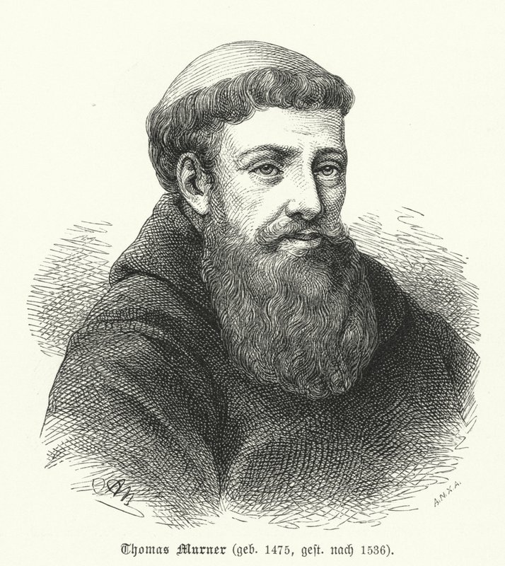 Thomas Murner, niemiecki satryryk, poeta i tłumacz (grafika) autorstwa German School