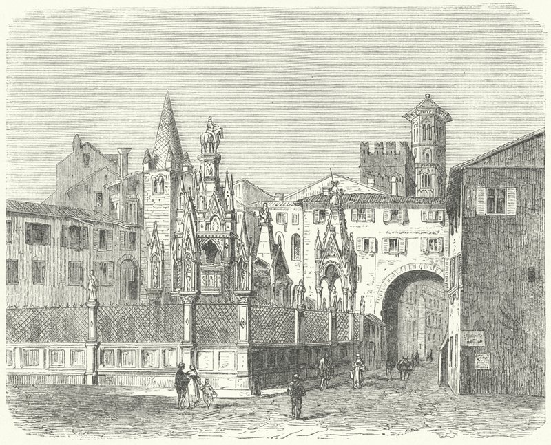 Grobowce Scaligeri, średniowiecznych władców Werony (rycina) autorstwa German School