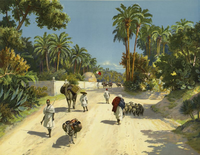 Trypolis, Libia, Afryka (chromolit) autorstwa German School