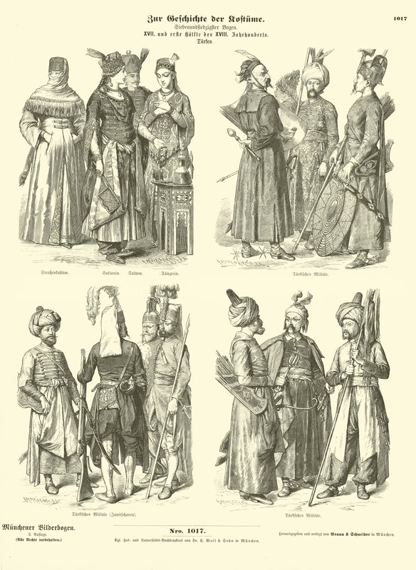 Stroje tureckie, XVII i pierwsza połowa XVIII w. autorstwa German School