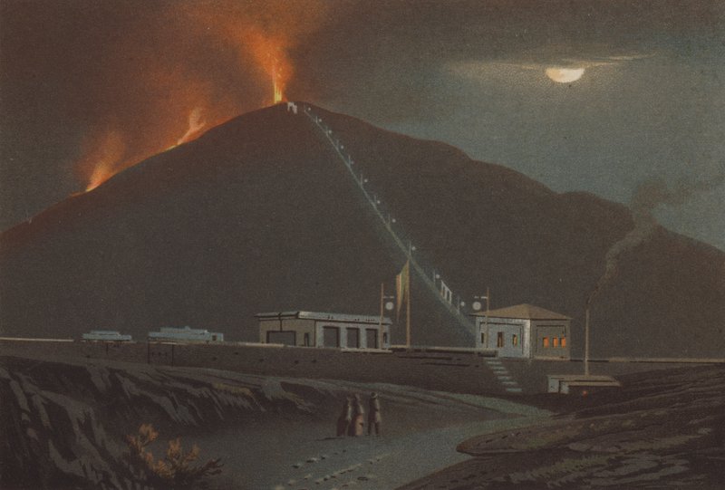 Wybuch Wezuwiusza, 1880 r. autorstwa German School
