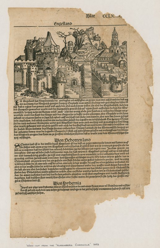 Widok Londynu, 1493. Z Kroniki Norymberskiej autorstwa German School