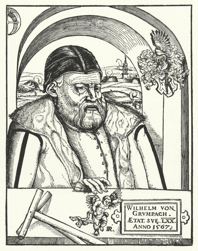 Wilhelm von Grumbach, niemiecki rycerz i poszukiwacz przygód (rycina) autorstwa German School