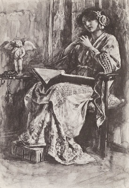 Ilustracja do książki The Story of Hereward, The Champion of England (litografia) autorstwa Gertrude E. Demain (after) Hammond