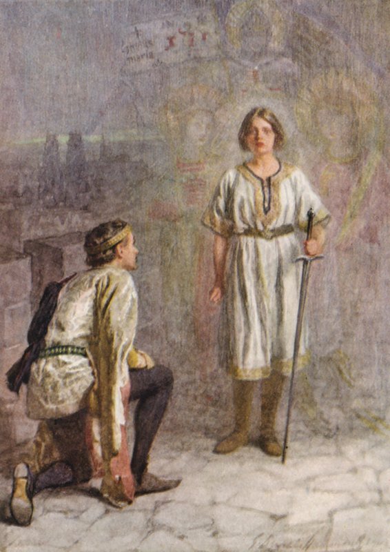 Szekspir, Król Henryk VI (kolorowa litografia) autorstwa Gertrude E. Demain (after) Hammond