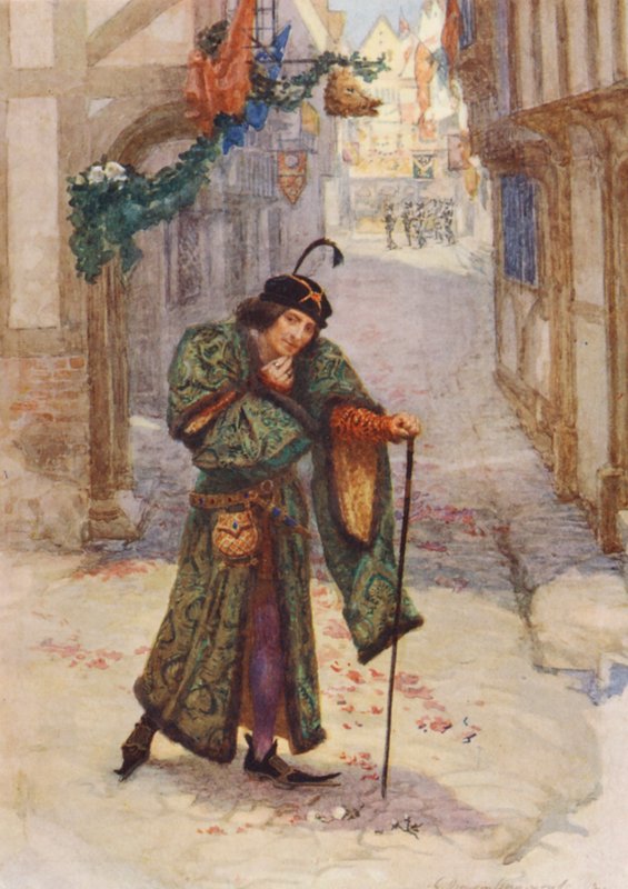 Szekspir, Król Ryszard III (kolorowa litografia) autorstwa Gertrude E. Demain (after) Hammond