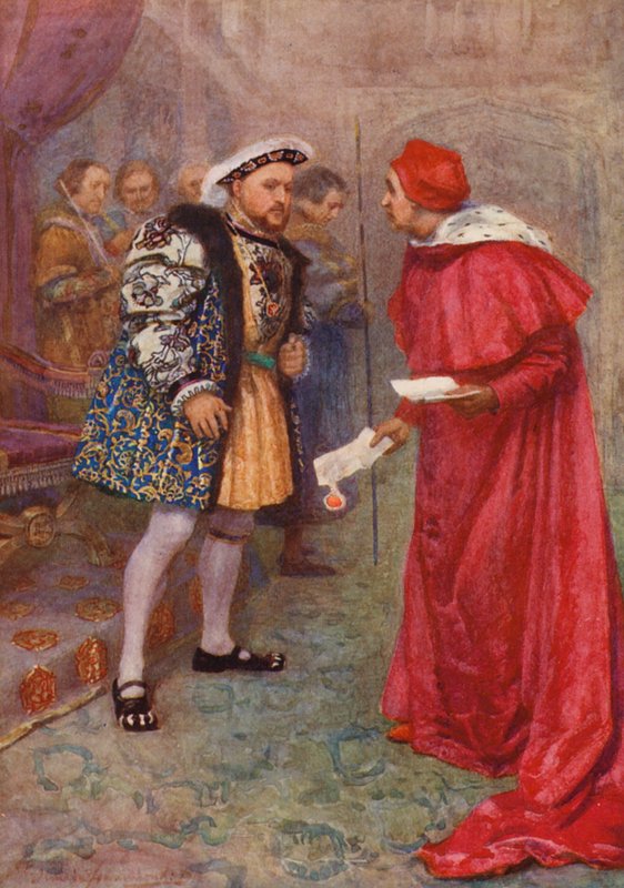 Sztuka Williama Szekspira: Henryk VIII (kolorowa litografia) autorstwa Gertrude E. Demain (after) Hammond