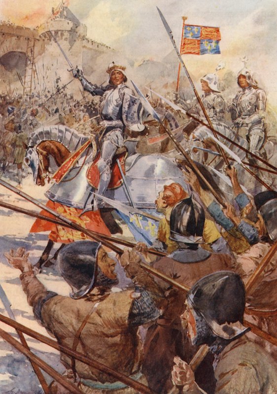Sztuka Williama Szekspira: Henryk V (kolorowa litografia) autorstwa Gertrude E. Demain (after) Hammond