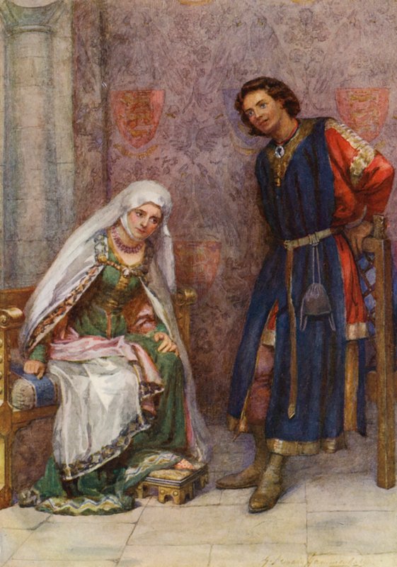 Sztuka Williama Szekspira: Król Jan (kolorowa litografia) autorstwa Gertrude E. Demain (after) Hammond