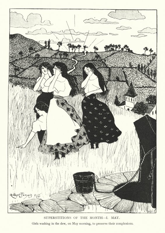 Przesądy miesiąca - 1 maja (litografia) autorstwa Gilbert James