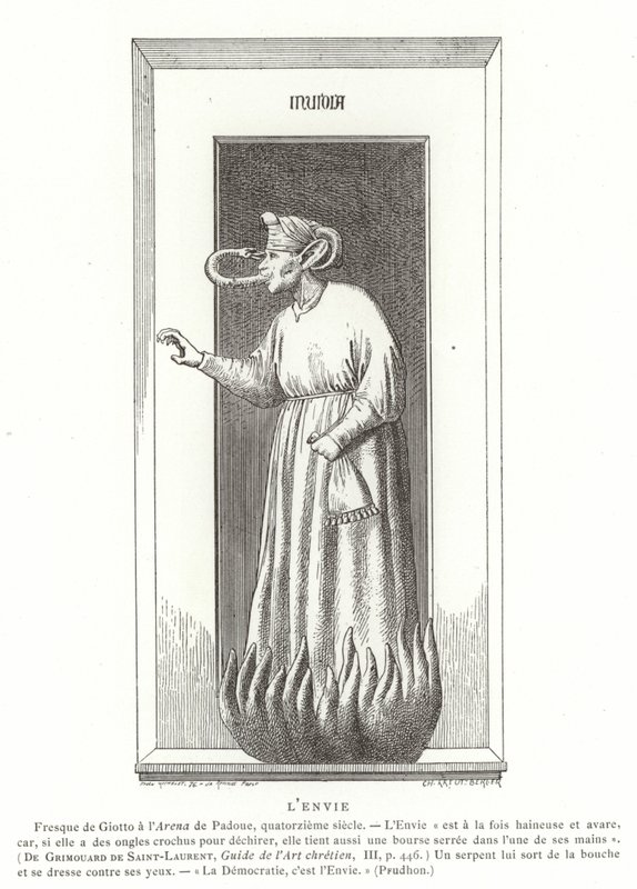 Zazdrość autorstwa Giotto di Bondone