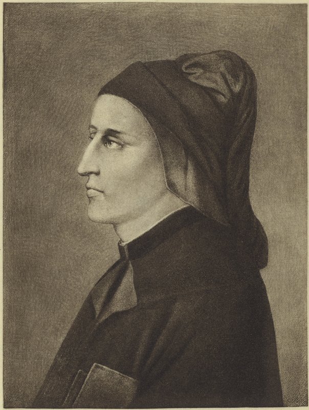 Dante Alighieri (fotograwiura) autorstwa Giotto di Bondone