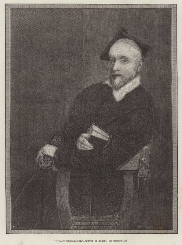 Nauczyciel Tycjana autorstwa Giovanni Battista Moroni