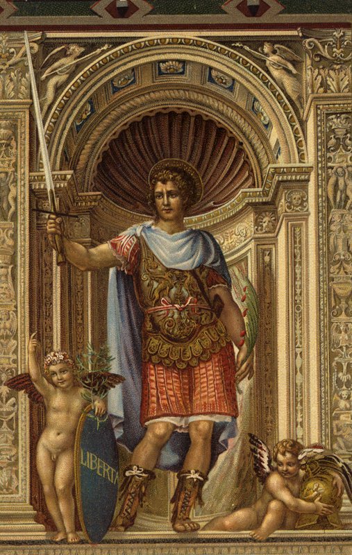 St Victor, obraz Il Sodoma w Palazzo Comunale, Siena, Włochy autorstwa Giovanni Antonio Bazzi after Sodoma