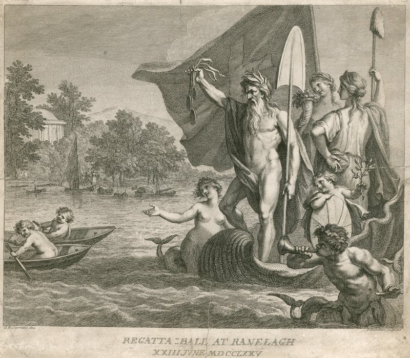 Bal regatowy w Ranelagh Gardens, Millbank, Londyn, 23 czerwca 1775 r. autorstwa Giovanni Battista Cipriani