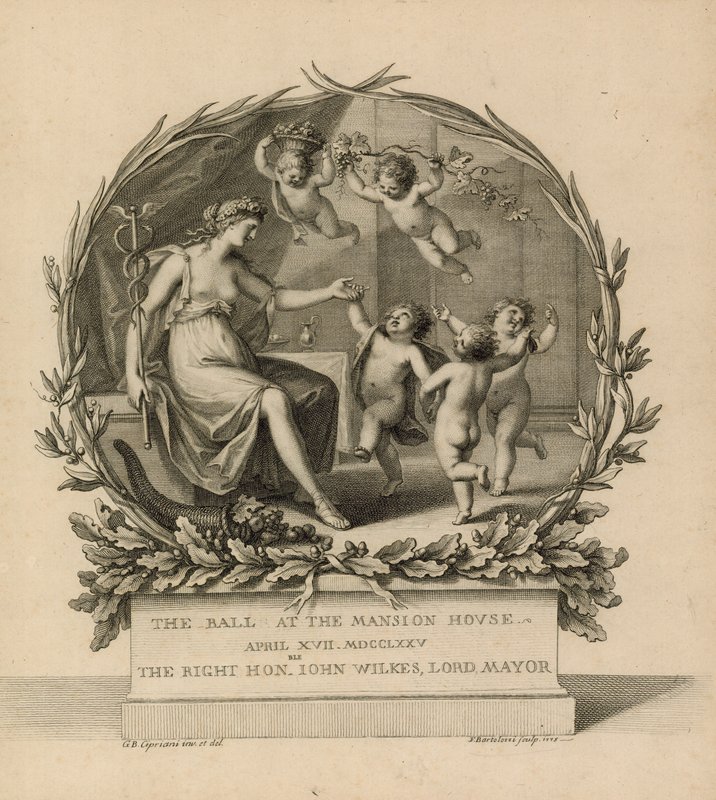 Bilet na bal w Mansion House, Londyn, 17 kwietnia 1775 autorstwa Giovanni Battista Cipriani