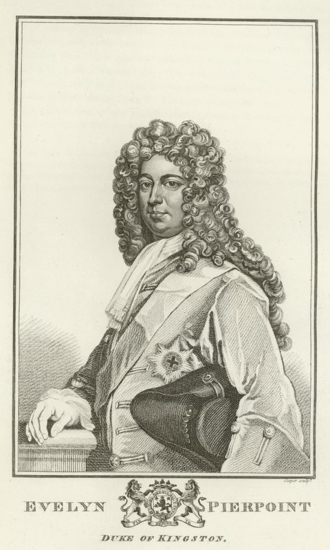 Evelyn Pierpoint, książę Kingston autorstwa Godfrey Kneller